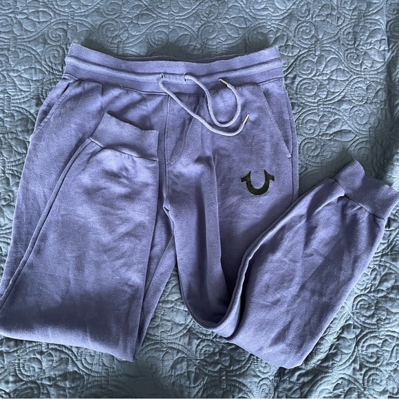 True Religion royal Blue Classic Logo Jogger Joggers Sweatpants Sz M - Picture 4 of 12